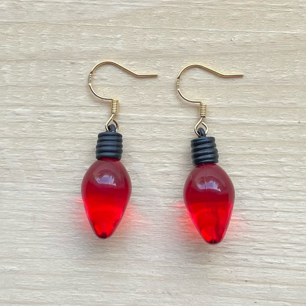 Christmas Lightbulb Earrings